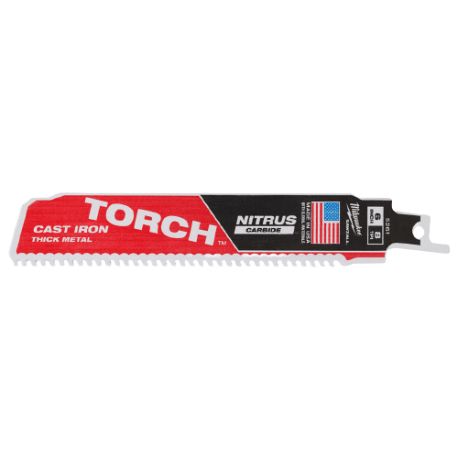 Milwaukee SAWZALL® TORCH™ 6" 8-TPI Blade w/ NITRUS CARBIDE™