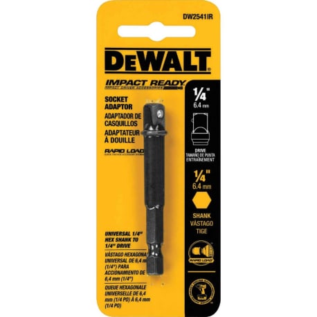 DEWALT 1/4 in. Hex Shank to 1/4 in. Drive Impact Ready® Socket Adaptor