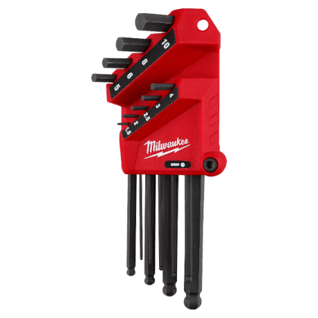 Milwaukee 9-Key Ball End L-Key Set, Metric