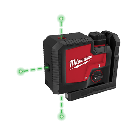 Milwaukee USB Rechargeable Green 3-Point Laser