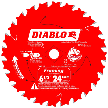 Diablo 6-1/2-In. 24 Tooth Framing Saw Blade