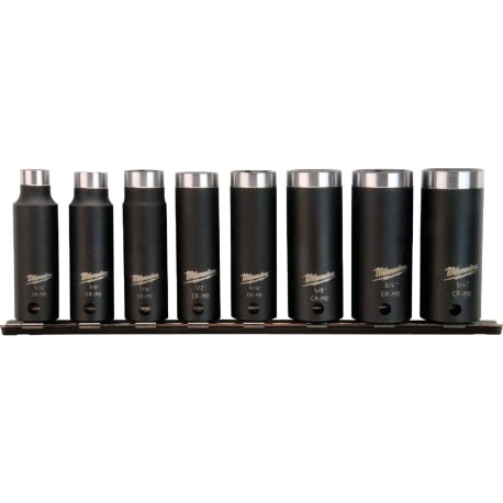 Milwaukee SHOCKWAVE™ Impact Duty™ 8-PC 3/8" Drive 6 Point Socket Set