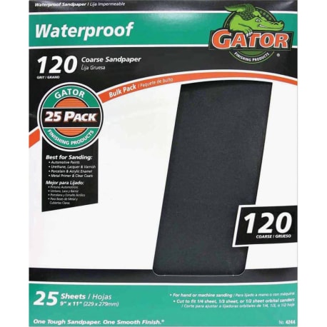 Gator 9 x 11 in. Drywall 120-Grit Coarse Sandpaper, Single Sheet