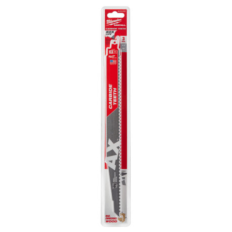 Milwaukee 12" THE AX™ with CARBIDE TEETH 5TPI, 3PK