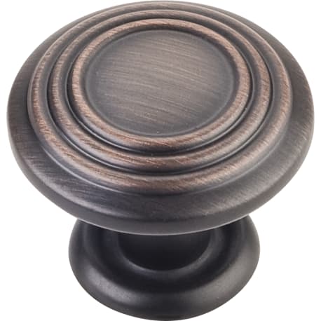 Hardware Resources Brushed Oil Rubbed Bronze Button Vienna Knob, 1-1/4 in.