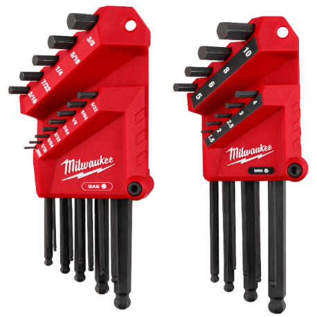 Milwaukee 22-Key Ball End L-Key Set, SAE and Metric