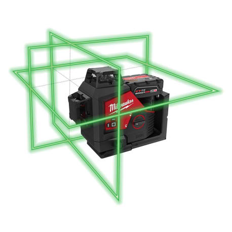 Milwaukee M12™ 360° 3-Plane Green Laser Kit