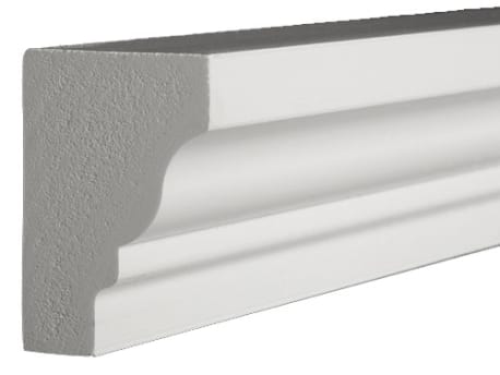 AZEK White 1-13/16 x 2-1/16 In. Rams Crown Moulding, 16 ft.