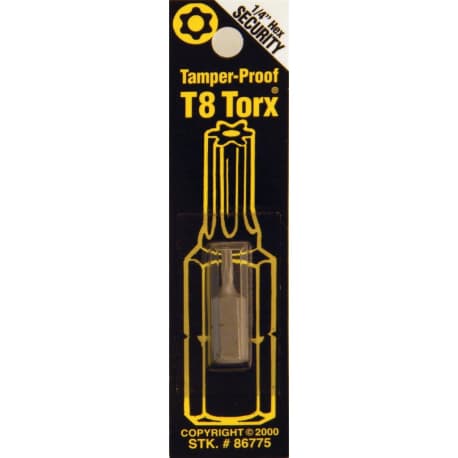 Best Way Tools T8 Tamper-Proof Torx Security Bit