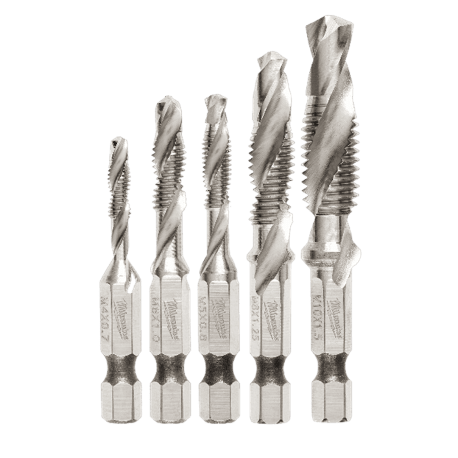 Milwaukee 5 Pc SHOCKWAVE™ Impact Metric Drill and Tap Bit Set