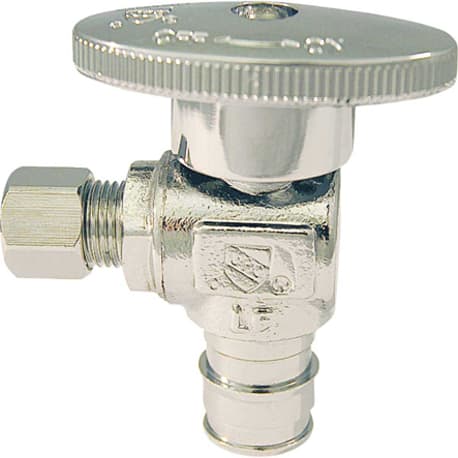 Apollo Valves 1/2-In. Barb x 1/4-In. Compression Brass PEX Stop Valve