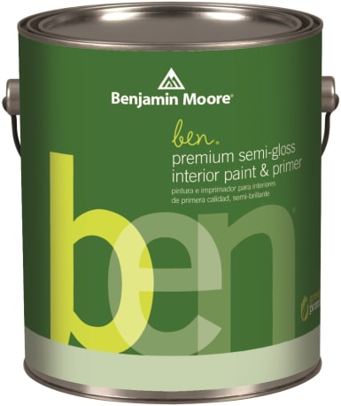 Benjamin Moore Ben 1X Premium Semi-Gloss Tintable Base Interior Paint & Primer, 5 Gallon