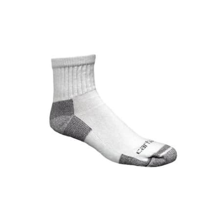 Carhartt Men's Large White Cotton Quarter Socks, 3-Pack