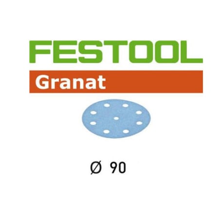 Festool 497365 90mm Granat P80 Disc Abrasives, 50 ct