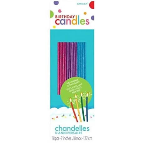 Amscan Sparkling Birthday Candles, 18-Pack