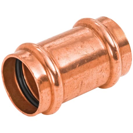 NIBCO 1/2" x 1/2" Press Copper Coupling without Stop