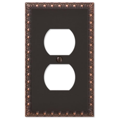 Amerelle 1 Duplex Egg and Dart Antique Bronze Wall Plate