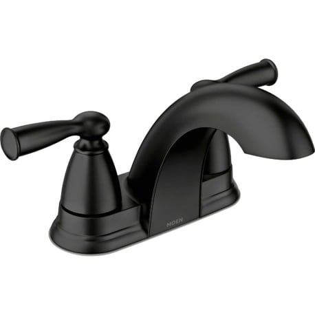 Moen Banbury Matte Black Two-Handle Low Arc Bathroom Faucet