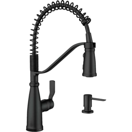 Moen Nolia Matte Black One Handle High Arc Pulldown Kitchen Faucet