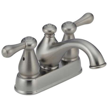 Delta Leland Stainless Two Handle Centerset Bathroom Faucet