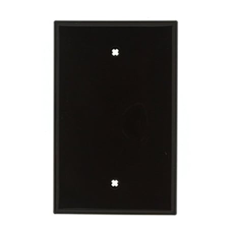 Leviton 1 Gang Midway Size No Device Black Box Mount Blank Wallplate