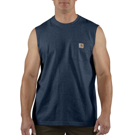 Carhartt Men's Large Navy Sleeveless Pocket Tank