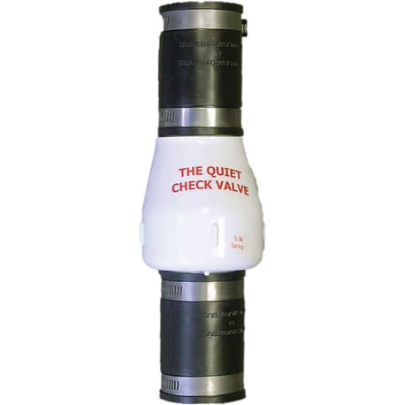 Campbell 1-1/2 In. White PVC Spring-Loaded Quiet Check Valve