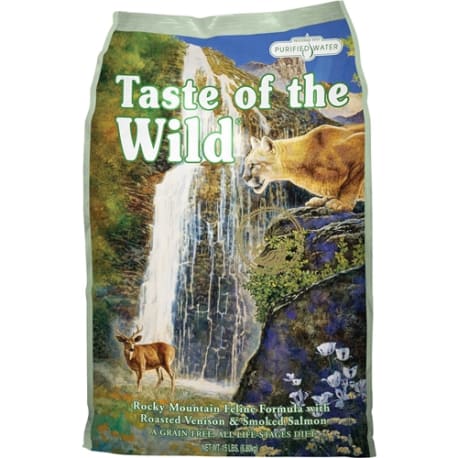 Taste of The Wild Rocky Mountain Venison & Smoked Salmon Dry Cat Food, 5 lb.