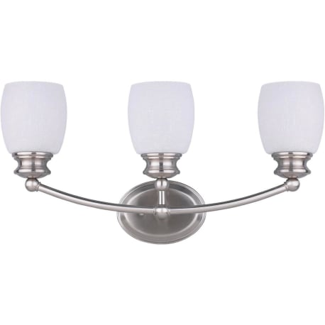 Home Impressions Palms Brushed Nickel 3 Light Vanity Bath Light Bar, 21.5 in.