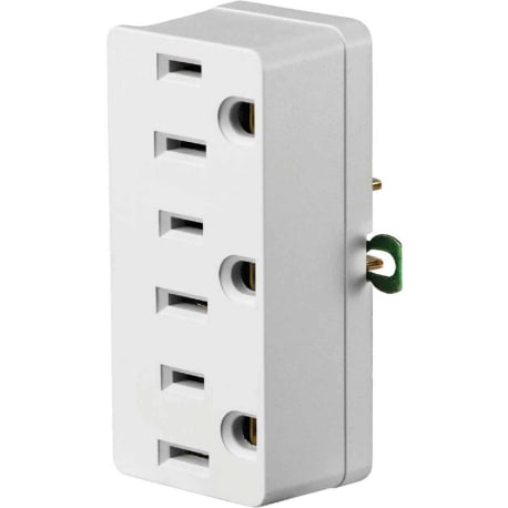 Leviton 15A 3-Outlet White Tap