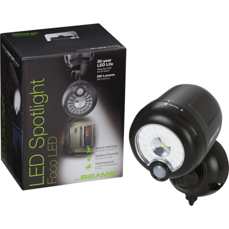 Mr. Beams Brown Motion Sensor LED Spotlight, Battery-Operated