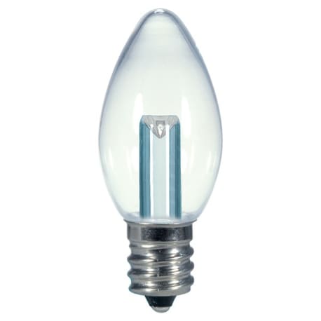 Satco 0.5 Watt C7 LED 27K Clear Bulb