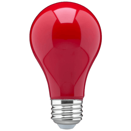 Satco 8 Watt A19 LED Red Medium Base Light Bulb