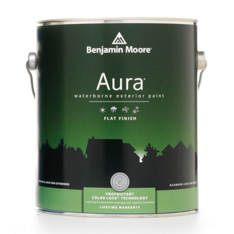 Benjamin Moore Aura White Flat Exterior Paint, 1 Quart