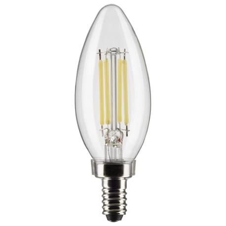 Satco 5.5 Watt B11 LED Clear Candelabra Base Light Bulb, 2-Pack