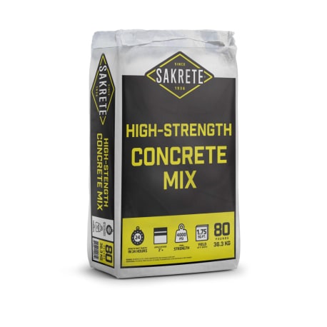 Sakrete High Strength Concrete Mix, 80 lbs.