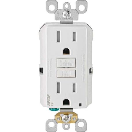 Leviton SmartLockPro Dual Function White AFCI/GFCI Outlet