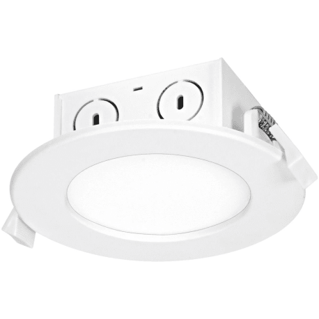 Satco 8.5 Watt LED Edge-lit Warm White Direct Wire Downlight, 4 in.