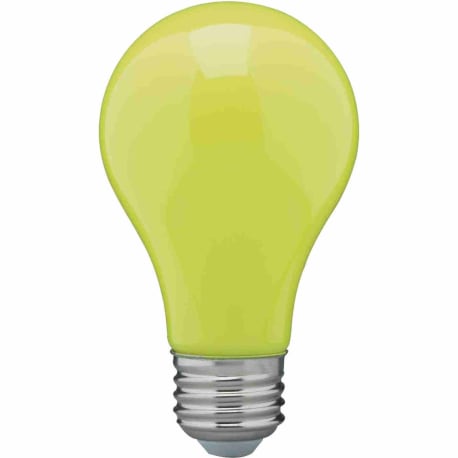 Satco 8 Watt A19 LED Yellow Medium Base Light Bulb