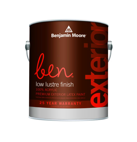 Benjamin Moore Ben White Low Lustre Finish Exterior Paint, 1 Gallon