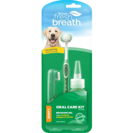 TropiClean Fresh Breath Oral Care Kit for Dogs