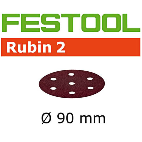 Festool 499078 Rubin 2 90mm P60 Disc Abrasives, 50 ct