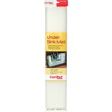 Con-Tact Clear Under Sink Mat Non-Adhesive Shelf Liner, 4 ft.