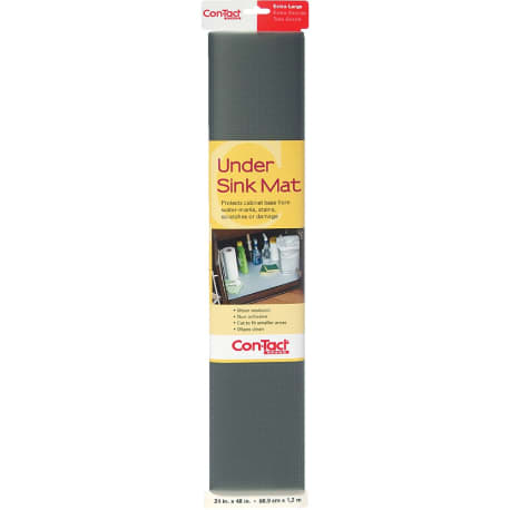 Con-Tact Graphite Under Sink Mat Non-Adhesive Shelf Liner, 4 ft.