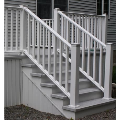CertainTeed Kingston 8' Vinyl Stair Railing White W/Square ...