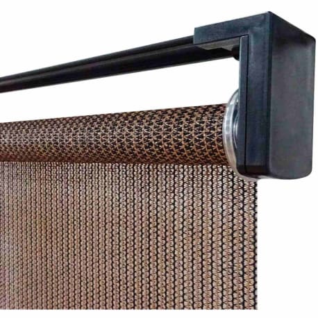 Home Impressions Brown Fabric Indoor/Outdoor Cordless Roller Shade, 30 x 72"