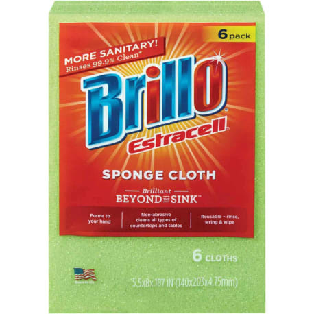 Brillo Sponge Cloths, 6-Pack