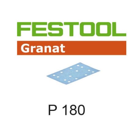 Festool 497122 80x133 Granat P180 Sheet Abrasives, 100 ct