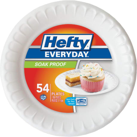 Hefty Everyday Foam Plate, 54-Pack