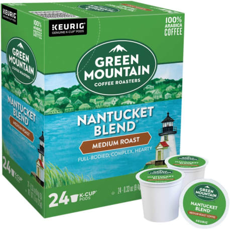 Green Mountain Nantucket Blend K-Cup Pods for Keurig, 24-Pack